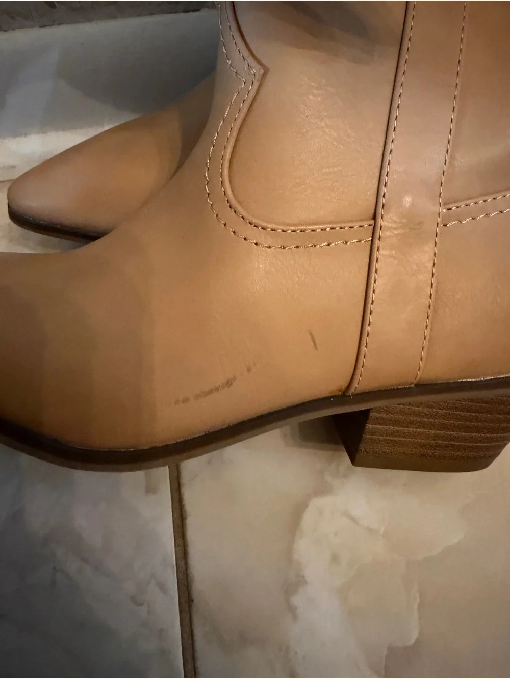 Universal threads Women's Tall Tan Riding Boots - Classic Knee-High Style
